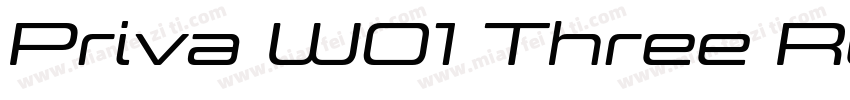 Priva W01 Three Regular字体转换